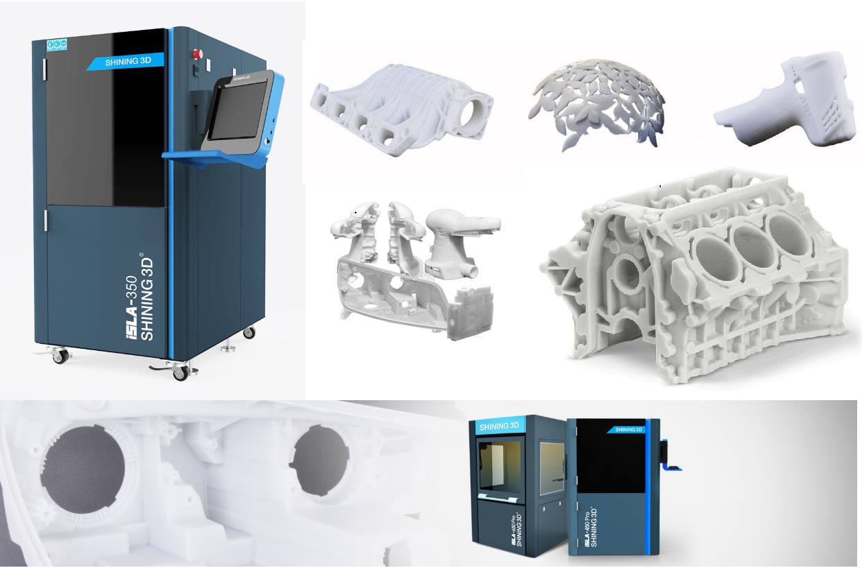 Máy in 3D SLA | Máy in 3D khổ lớn chuyên dụng sản xuất. Ngành dày, ngành tạo mẫu nhanh ô tô, ngành sản xuất công nghiệp lớn... sử dụng máy in 3D SLA.