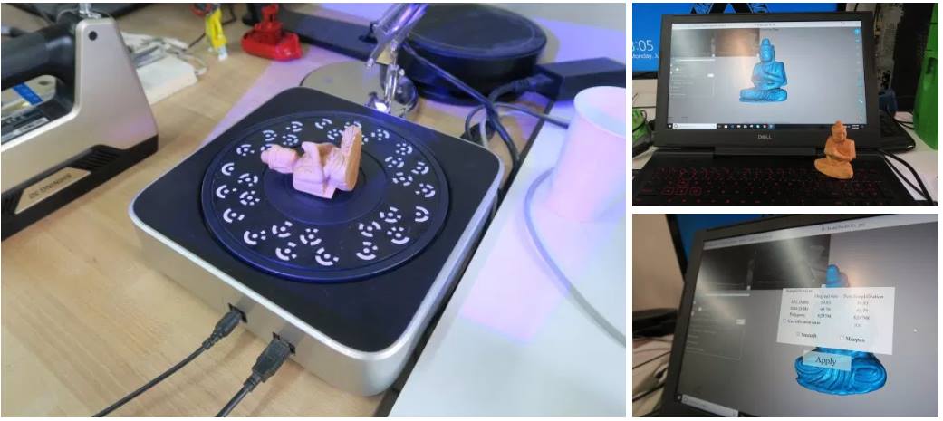 Einscan Pro Plus là máy quét 3D đa chức năng. Máy quét 3D Einscan Pro Plus được sử dụng nhiều trong ngành cơ khí đúc, cơ khí khuôn mẫu và đồ gỗ mỹ nghệ.