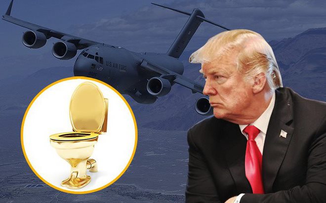 Ông Trump đòi NATO tăng chi tiêu, báo Nga giễu cợt: Bỏ 10.000 USD mua nắp toilet như QĐ Mỹ?  Không lực Mỹ phải bỏ ra 10.000 USD để mua nắp toilet dành cho các máy bay vận tải C-17 Globemaster.