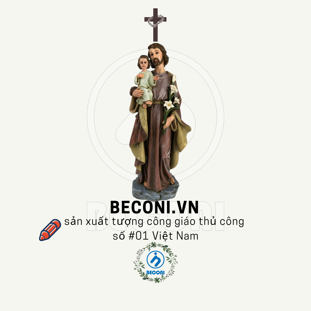 Tượng thánh Giuse Bế Chúa | Tượng công giáo cao cấp Beconi