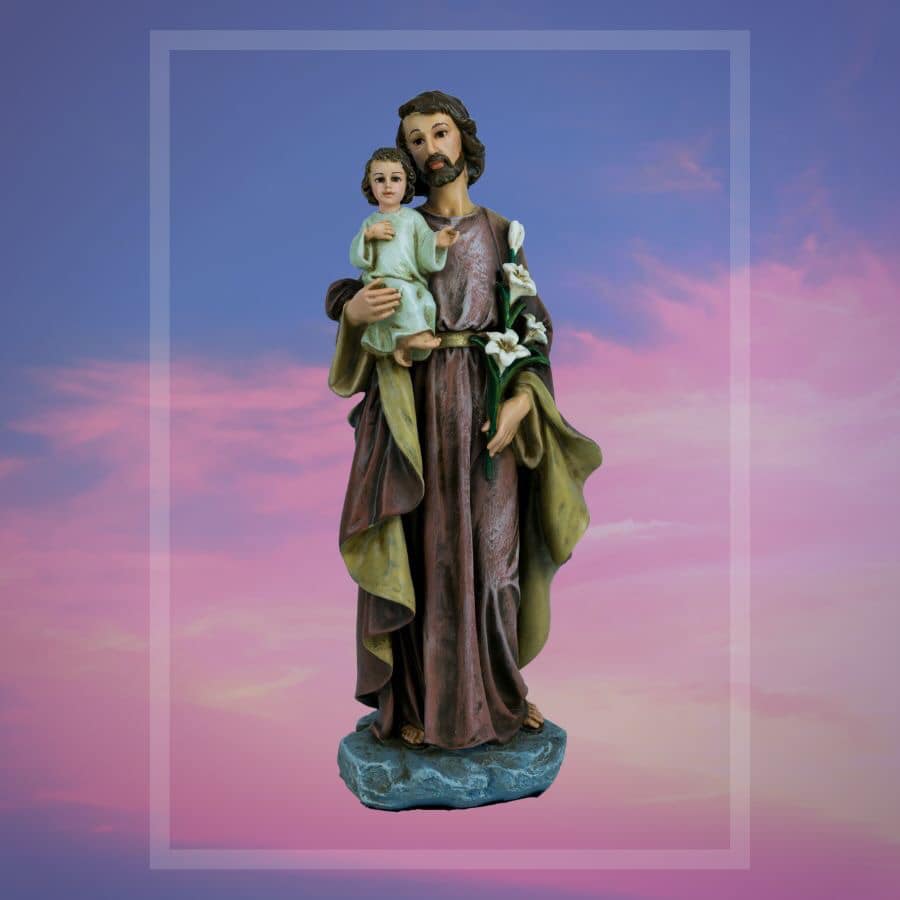 Tượng Thánh Giuse Bế Chúa đẹp Beconi - tượng công giáo cao cấp.