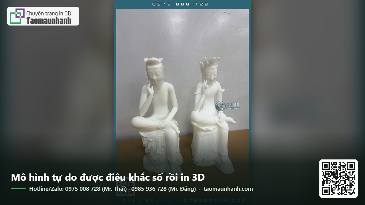 Mô hình tự do được điêu khắc số rồi in 3D