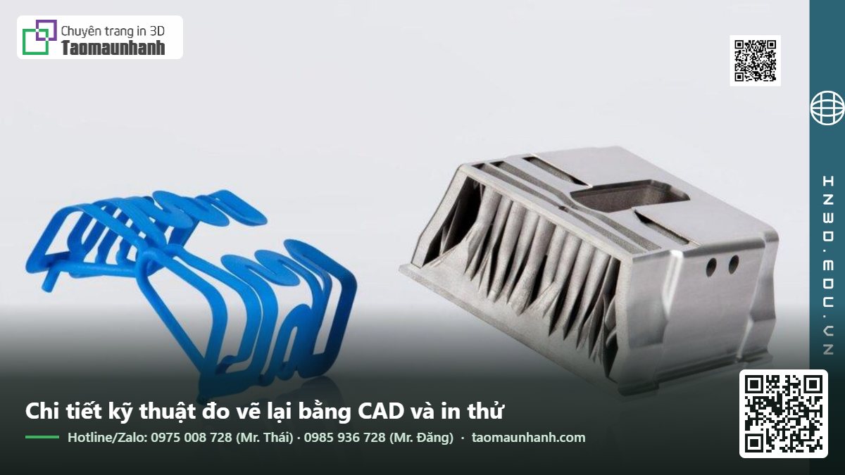 Chi tiết kỹ thuật đo vẽ lại bằng CAD và in thử