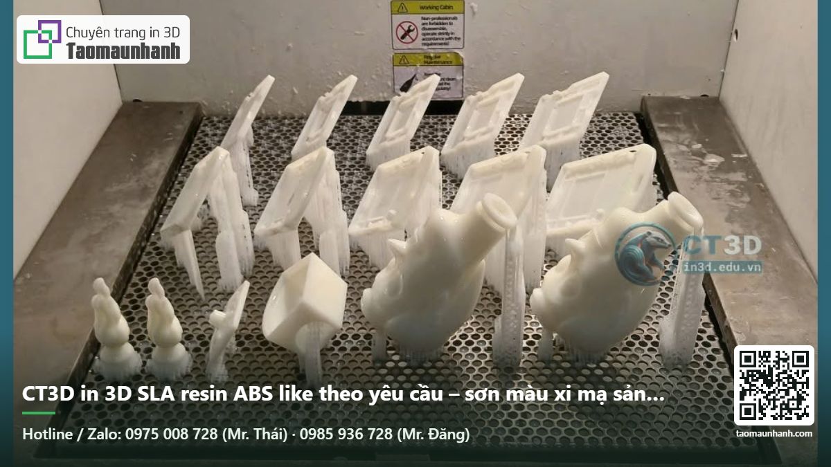 CT3D in 3D SLA resin ABS like theo yêu cầu – sơn màu xi mạ sản phẩm in 3D chuyên nghiệp TPHCM HN - Tạo Mẫu Nhanh