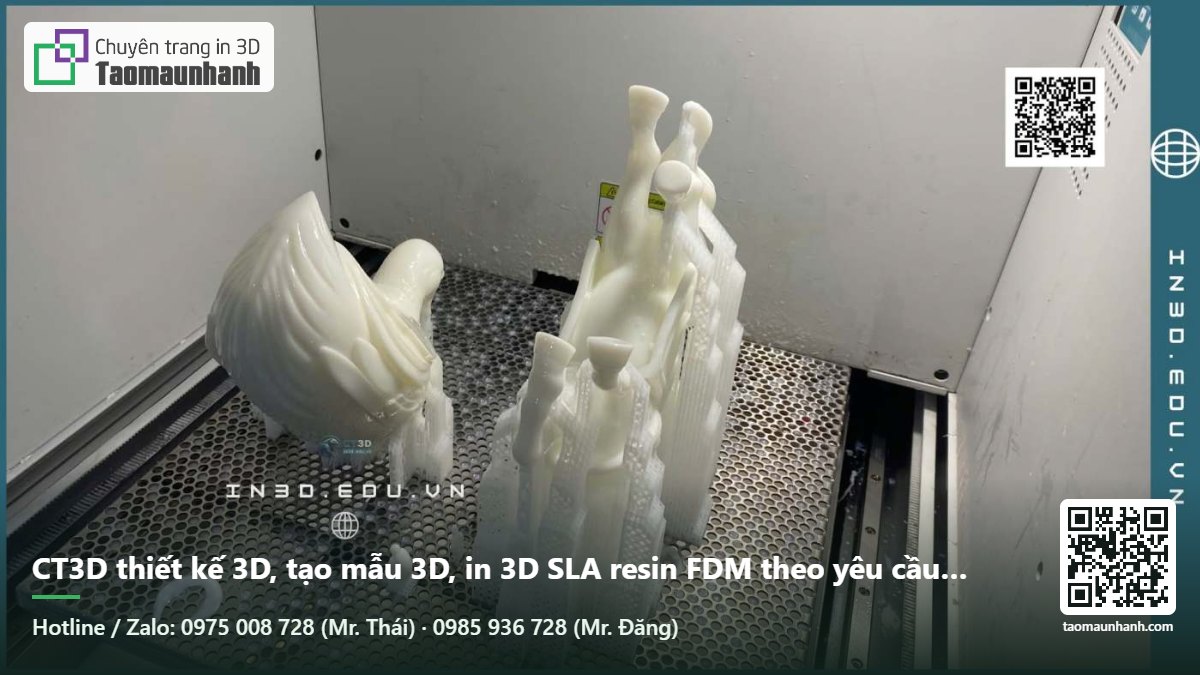 CT3D thiết kế 3D, tạo mẫu 3D, in 3D SLA resin FDM theo yêu cầu mẫu mỹ thuật - Tạo Mẫu Nhanh