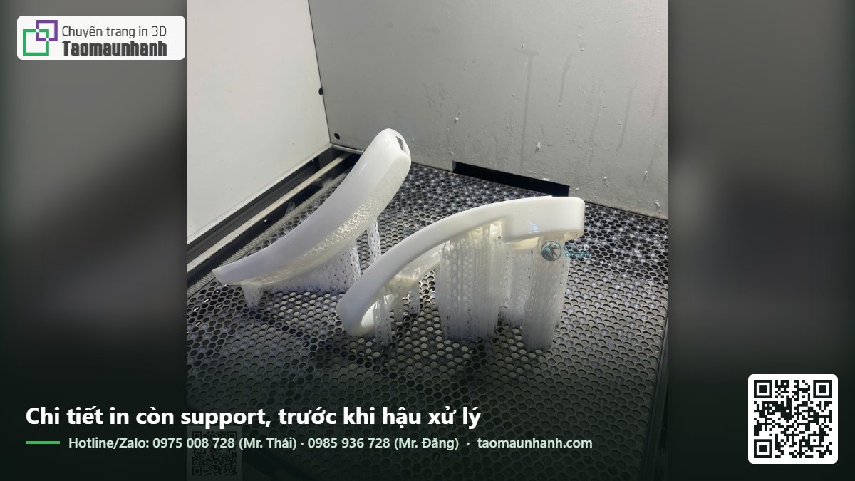 Chi tiết in còn support, trước khi hậu xử lý