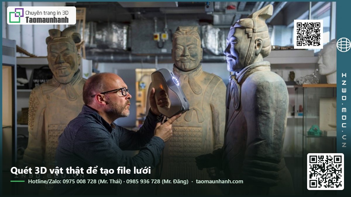 Quét 3D vật thật để tạo file lưới