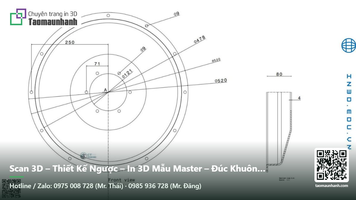 Scan 3D – Thiết Kế Ngược – In 3D Mẫu Master – Đúc Khuôn Vacuum Cho Sản Phẩm Cao Su Độ Cứng 80 Shore A - Tạo Mẫu Nhanh