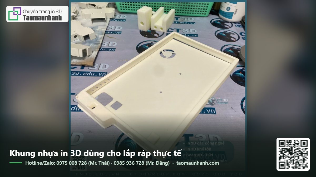 Khung nhựa in 3D dùng cho lắp ráp thực tế