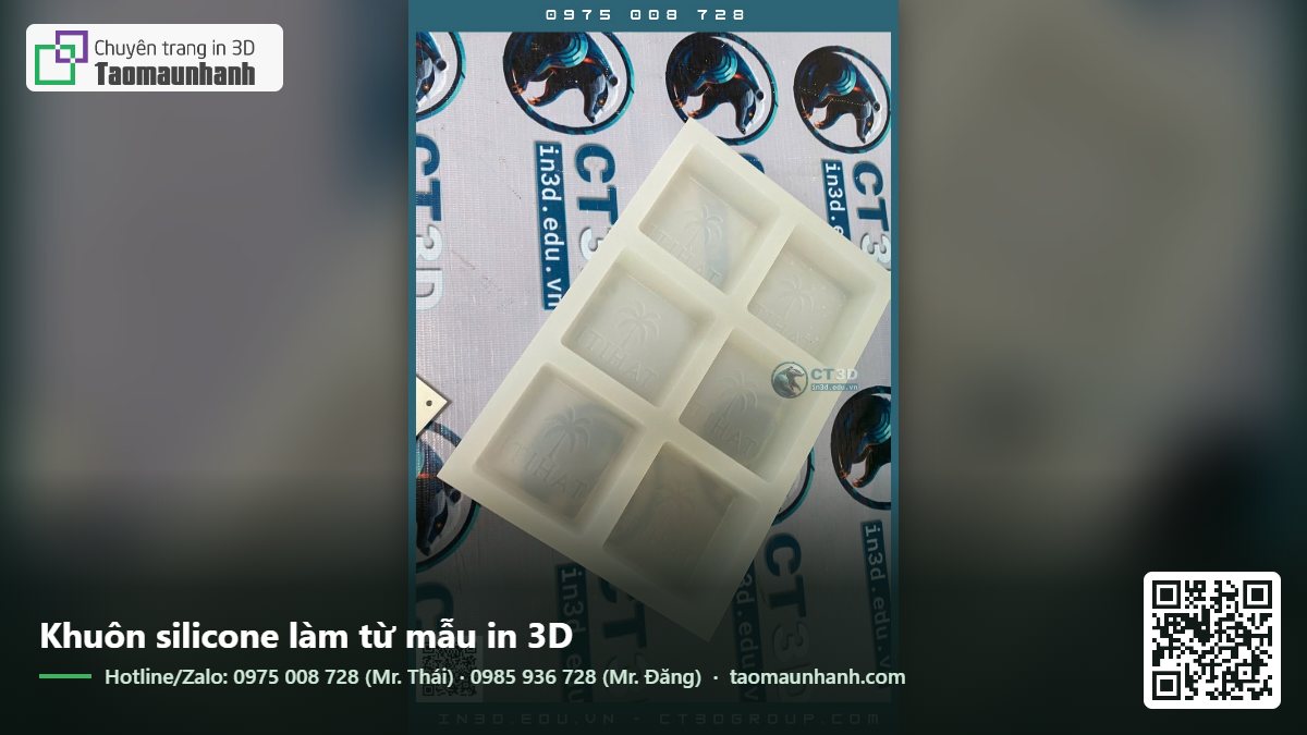 Khuôn silicone làm từ mẫu in 3D