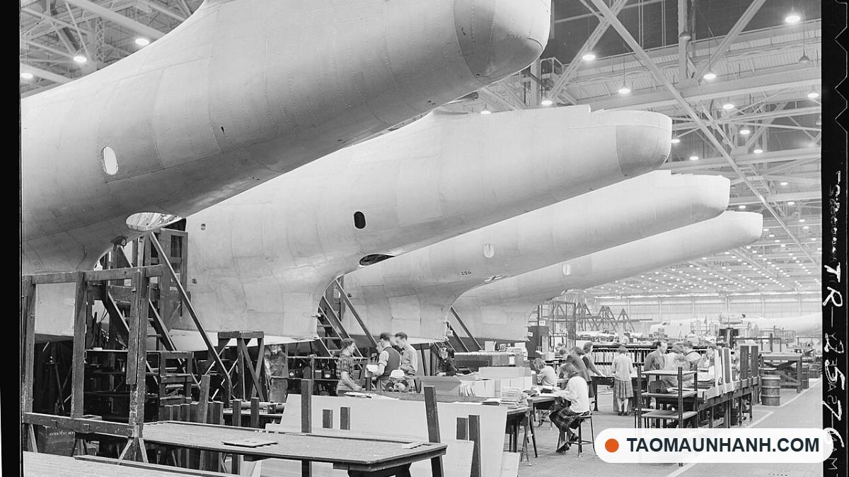 Lắp ráp kết cấu máy bay với đồ gá