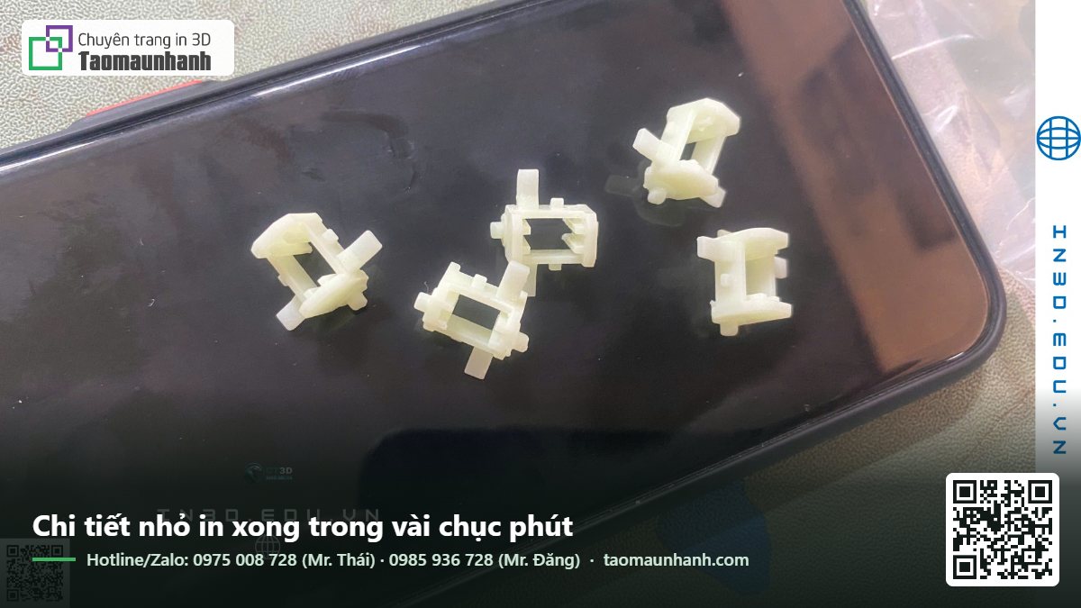 Chi tiết nhỏ in xong trong vài chục phút