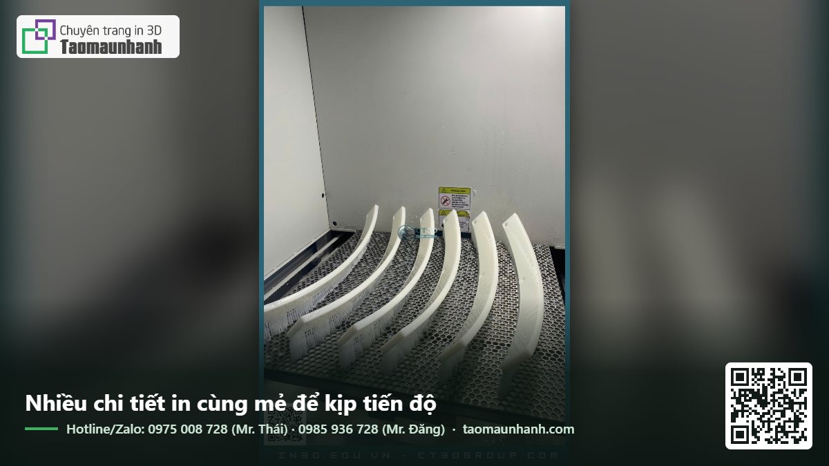 Nhiều chi tiết in cùng mẻ để kịp tiến độ