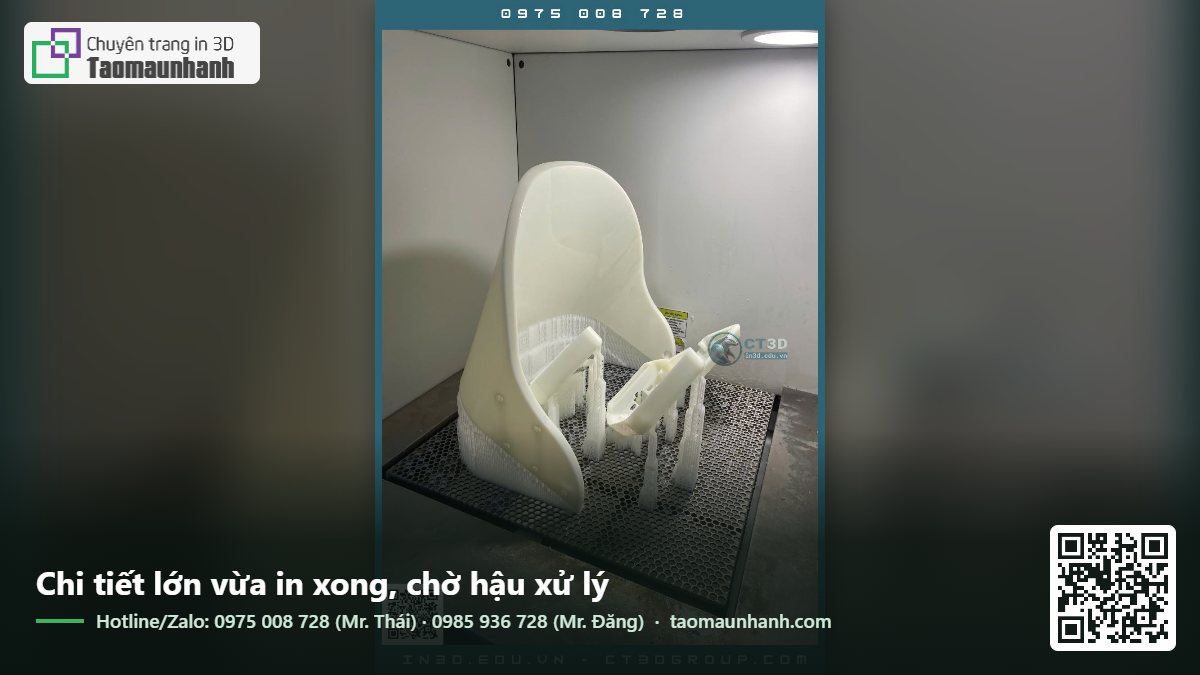 Chi tiết lớn vừa in xong, chờ hậu xử lý