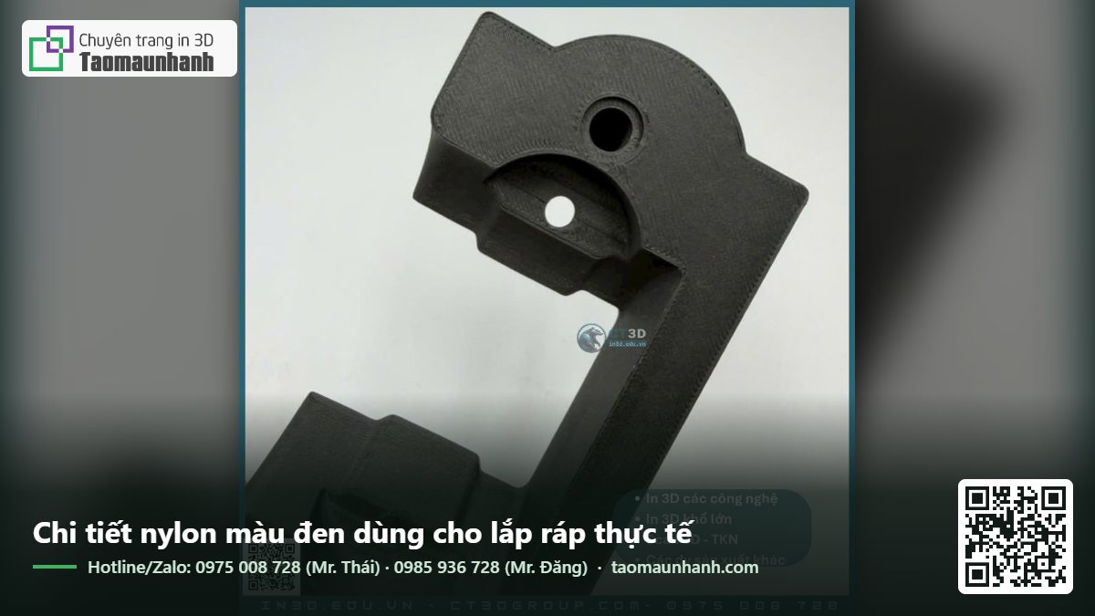 Chi tiết nylon màu đen dùng cho lắp ráp thực tế