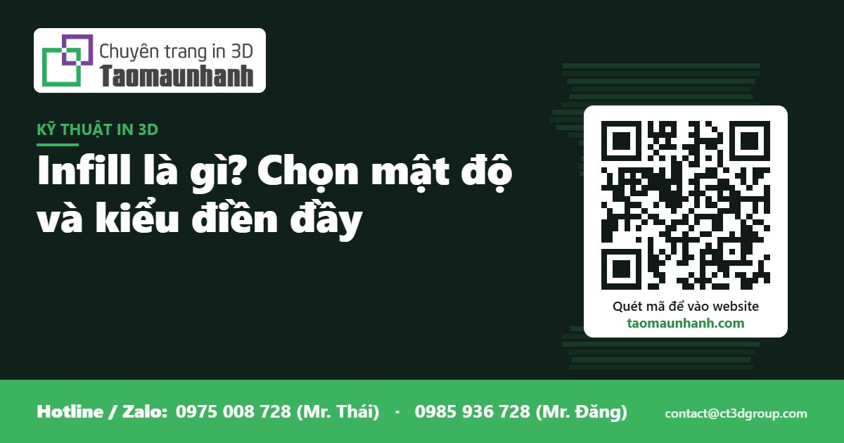 Infill là gì? Chọn mật độ và kiểu điền đầy - Tạo Mẫu Nhanh
