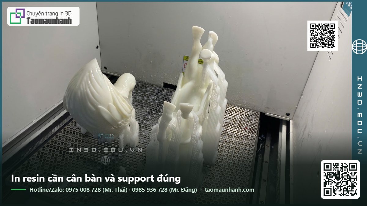 In resin cần cân bàn và support đúng