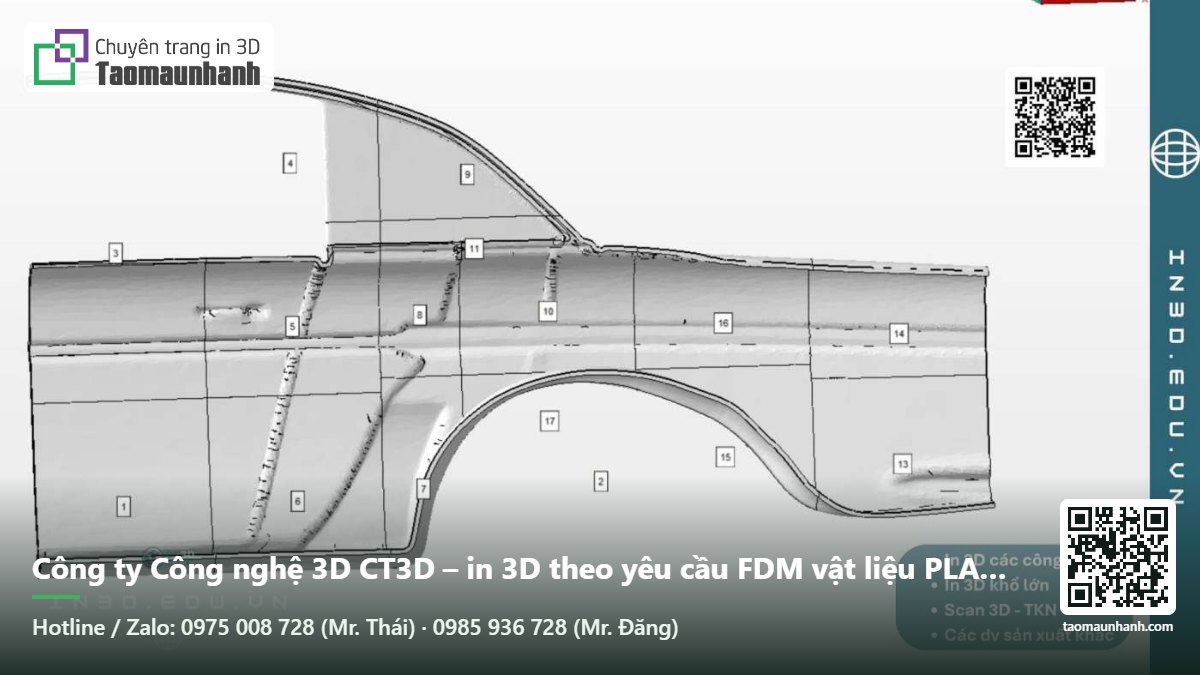 Công ty Công nghệ 3D CT3D – in 3D theo yêu cầu FDM vật liệu PLA ABS PETG - Tạo Mẫu Nhanh