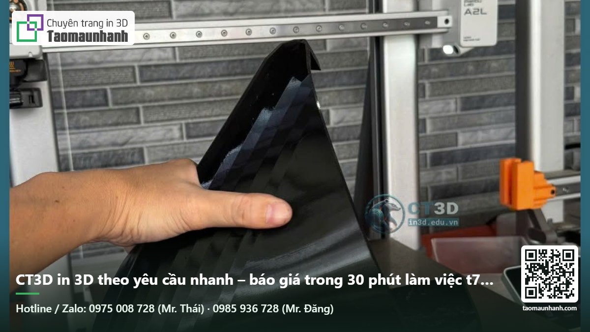 CT3D in 3D theo yêu cầu nhanh – báo giá trong 30 phút làm việc t7 chủ nhật – in 3dfdm ABS PETG PLA asa carbon fiber cf - Tạo Mẫu Nhanh
