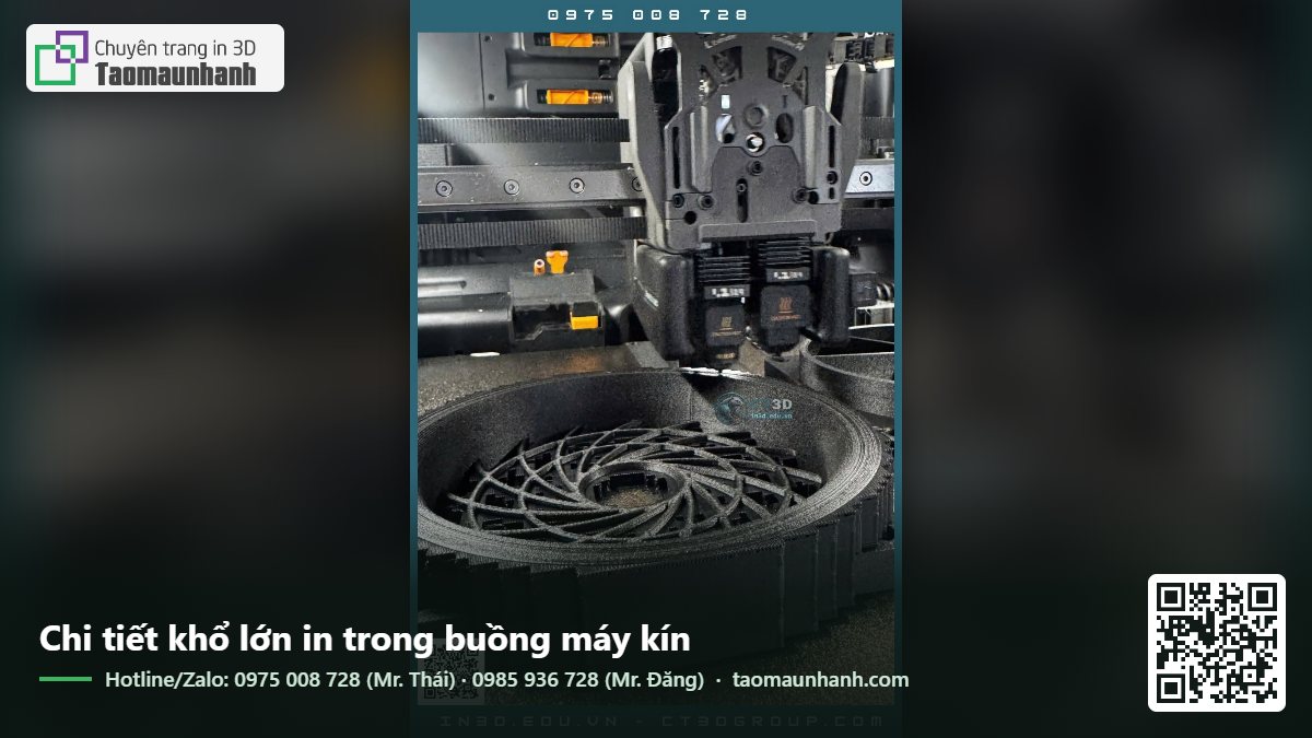 Chi tiết khổ lớn in trong buồng máy kín