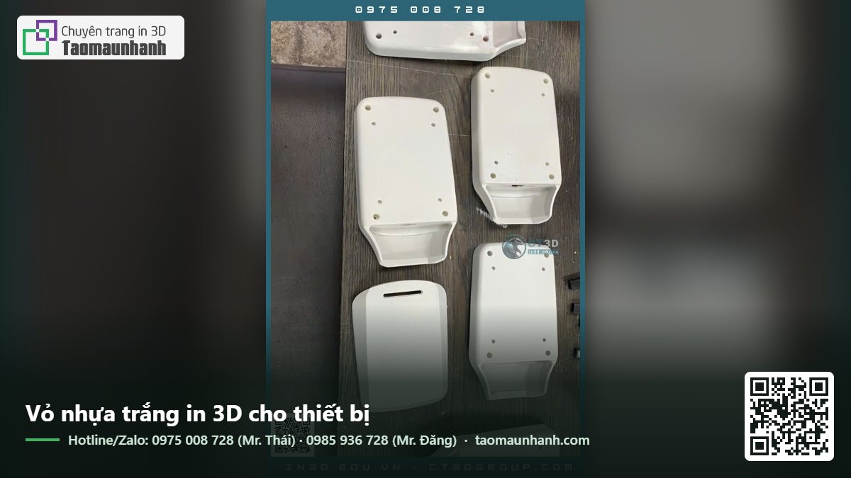 Vỏ nhựa trắng in 3D cho thiết bị