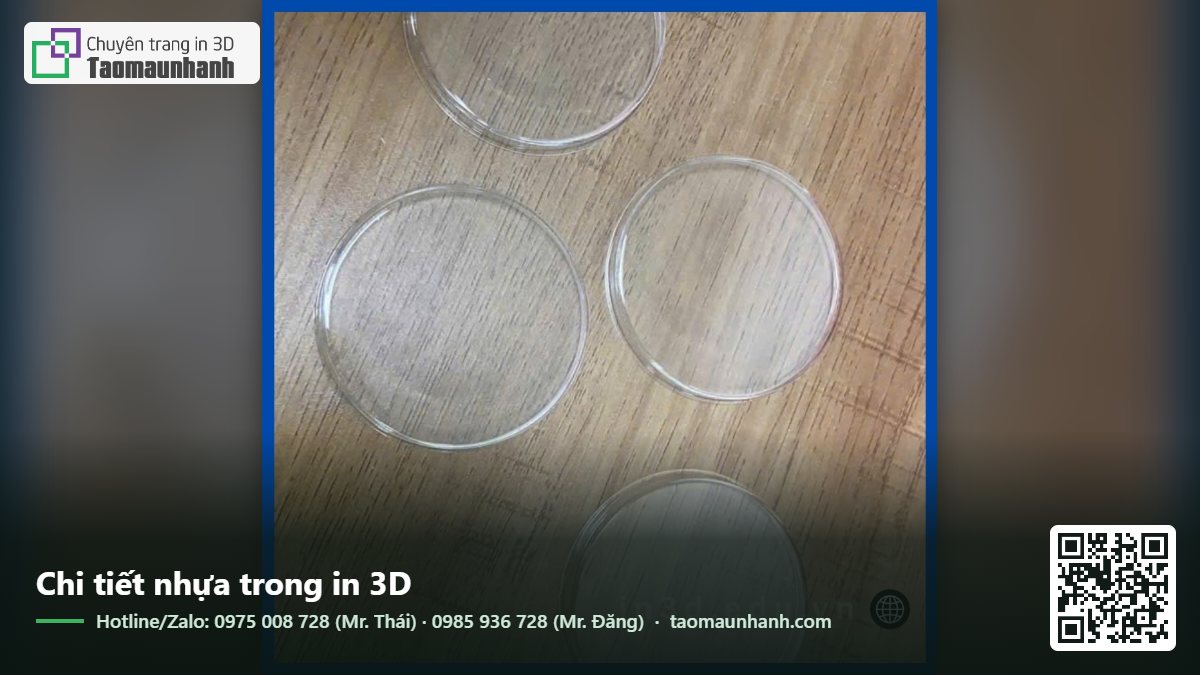 Chi tiết nhựa trong in 3D