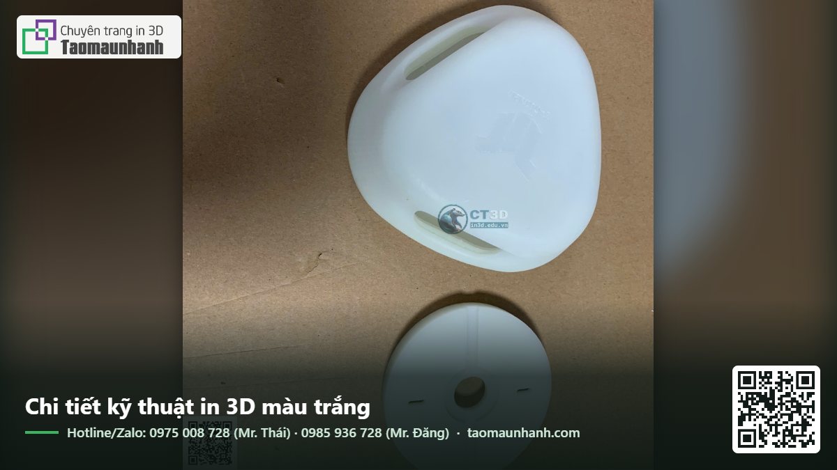 Chi tiết kỹ thuật in 3D màu trắng