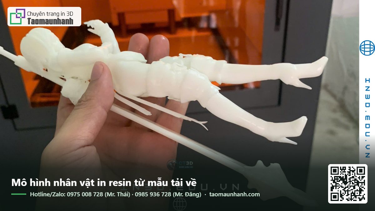Mô hình nhân vật in resin từ mẫu tải về
