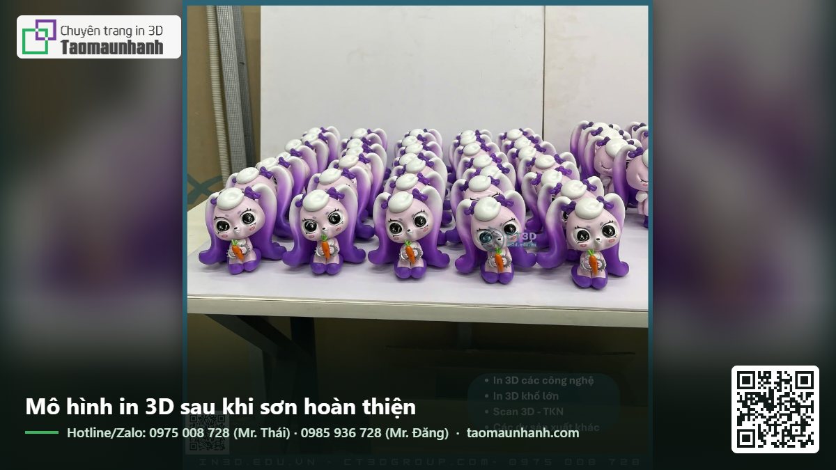 Mô hình in 3D sau khi sơn hoàn thiện