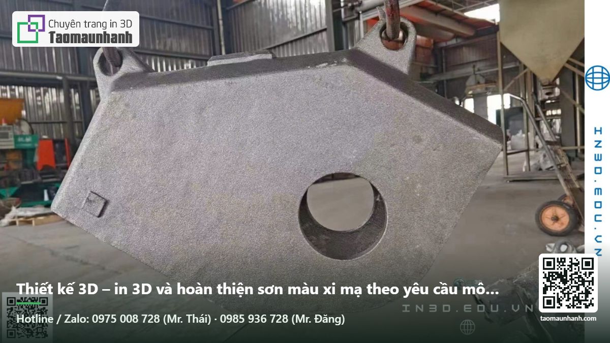 Thiết kế 3D – in 3D và hoàn thiện sơn màu xi mạ theo yêu cầu mô hình kích thước lớn quảng cao decor trưng bày - Tạo Mẫu Nhanh